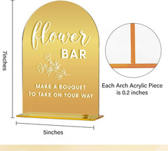 Gold Wedding Table Signs Decor Bridal Shower Engagement Party Decorations Flower