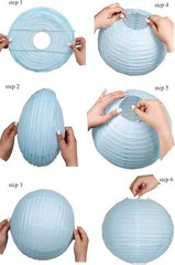 4″6″8″10″12″14″16″18 Round Paper Lanterns Lamp Wedding 4″/10CM, Baby Blue