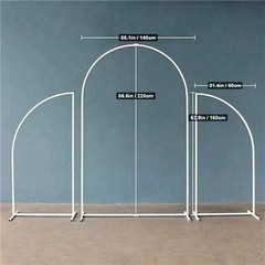 Gold Wedding Arch Decoration Backdrop 3-Piece