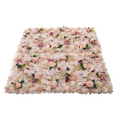 6XFlower Wall Panel Floral Backdrop Pink Yellow Wedding Party Flower Wall Decor