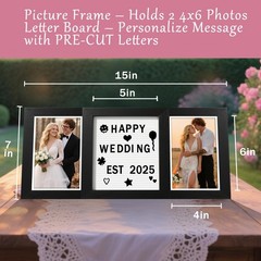 Ithmahco Wedding Picture Frame, Anniversary Personalized Wedding Gifts For Co…