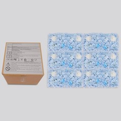 12PCS Artificial Flower Wall Panels White+Blue Dreamlike Flower Wall Backdrop