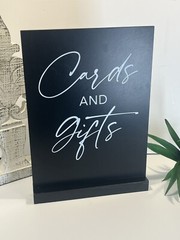 Wedding Black “Cards and Gifts” Sign Wedding Supply Decorations