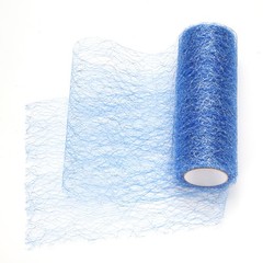 Moon & Star Tulle Rolls Fabric, 6″ x 10 Yard Nylon Tulle Ribbon, Dark Blue