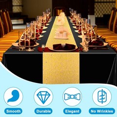 44 Pcs Tablecloth Chair Covers Chair Sashes Set, Spandex Chair Covers Sequin