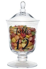 Wedding Table Number Decal Sticker for Bottle, Jar, Glass, Frame etc. Sold Each