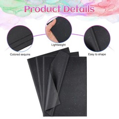 Phinus 30 Sheets Gift Bag Tissue Paper, 20 x 14 1 sheet (Pack of 30), Black