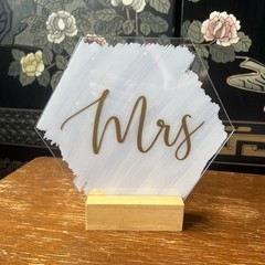 Mr & Mrs Wedding Signage Bride Groom Acrylic Sign Wedding Table Decor