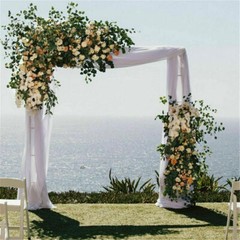 Heavy-D WHITE METAL ARCH for Wedding Party Bridal Prom Garden Floral Decoration