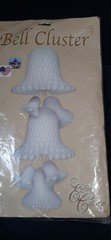 Beistle Vintage Honeycomb Hanging Bell Cluster White Tissue Decoration Wedding