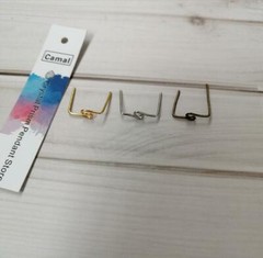200Pcs Swirl Shaped 3 Color Metal Hook 14mm Hanger Connector Crystal Ornament
