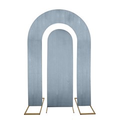 2 DUSTY BLUE Fitted Spandex Open Arch Double Sided Backdrop STAND COVERS Party