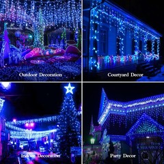 1600 LED 164FT Outdoor Christmas Lights Plug in 8 Modes with Timer Dimmable C…
