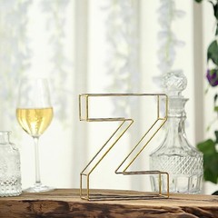 GOLD 8″ tall 3D Metal Wire Letter Z Party Wedding Reception Backdrop Supplies