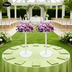 10*White Wedding Flower Stands Iron 40cm Wedding Table Centerpieces Flower Stand