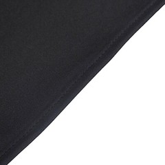 7 ft x 3 ft BLACK Matte Fitted Spandex Half Moon Arch Stand Cover Wedding