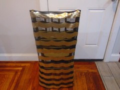 Lot of 30 Black Tulle Gold Wave Sequins Chiavari Chair Back Slipcover New
