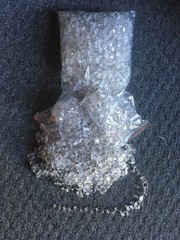 Acrylic Crystal Bead Garland Chandelier, Wedding decoration. Large lot of 6 lbs.