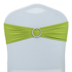 100 Spandex Stretch Chair Cover Sashes Bows Wedding Party(Apple Green)~FREE SHIP