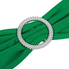 Peomeise 50pcs Emerald Spandex Chair Sashes with Buckle Slider for Wedding, P…
