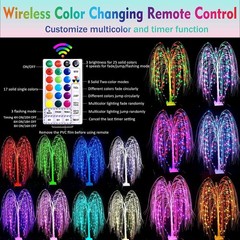 6Ft LED Lighted Tree Weeping Willow Tree Outdoor, 18 Colors Changing Light Up…