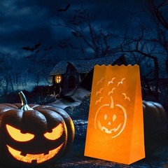 Chicsonabudget 24 Pack Halloween Luminary Bags