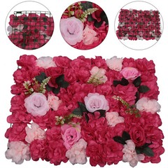 12X Flower Wall Panel Artificial Floral Wall Backdrop Photo Venue Wedding Decor
