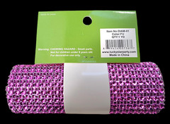 4.5″ x 1 YD FLOWER DIAMOND MESH WRAP ROLL RHINESTONE BLING