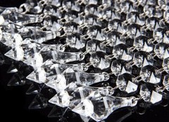 100Pcs Octagona Acrylic Crystal Beads Curtain DIY Garland Strand Shimmer Curtain