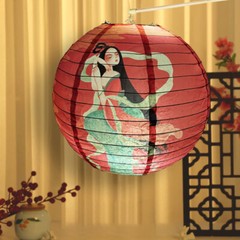 Chinese Style Round Paper Lantern Mid-Autumn Festival for Wedding Holiday Decor