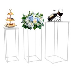 Set of 3 Metal Plant Pot Stand Indoor Outdoor Flower Planter Display Holder Rack