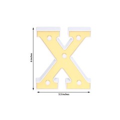 6″ tall GOLD X LED Lighted Marquee Letters Sign Party Wedding Events Decorations