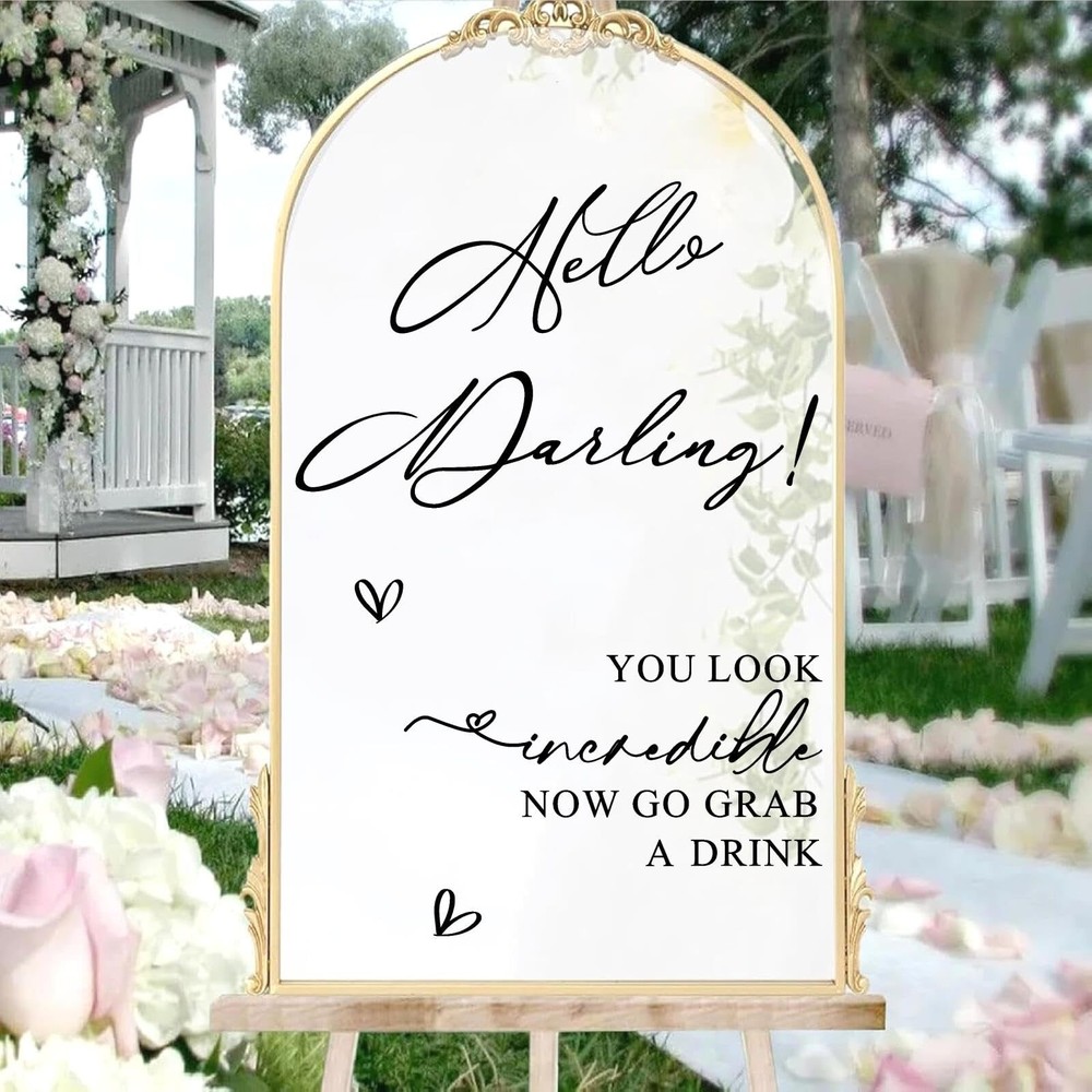 Welcome to Our Wedding Sign Decals Wedding Welcome Sign for Backdrop Selfie M…