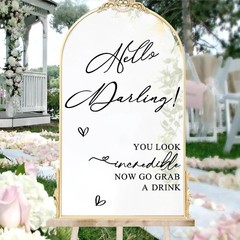 Welcome to Our Wedding Sign Decals Wedding Welcome Sign for Backdrop Selfie M…