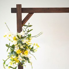 7 feet Dark Brown Wood BACKDROP STAND Square Wedding Arch Events Decorations
