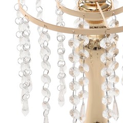 10 Pack Gold Tabletop Flower Stands 26 cm Crystal-Style Acrylic Iron