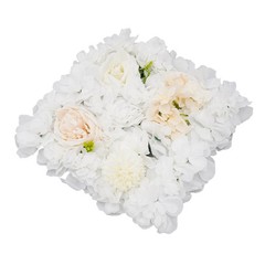 12PCS Artificial Flower Wall Panels White Artificial Flower Wall Backdrop Panels