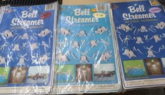 LOT of 3 1979 Beistle Bell Streamers Yellow – Burgundy – Lavender – NEW/Sealed!