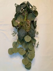 Eucalyptus, Rose & Carnation Swag Chair/Pew Wedding Decor- Set of 10