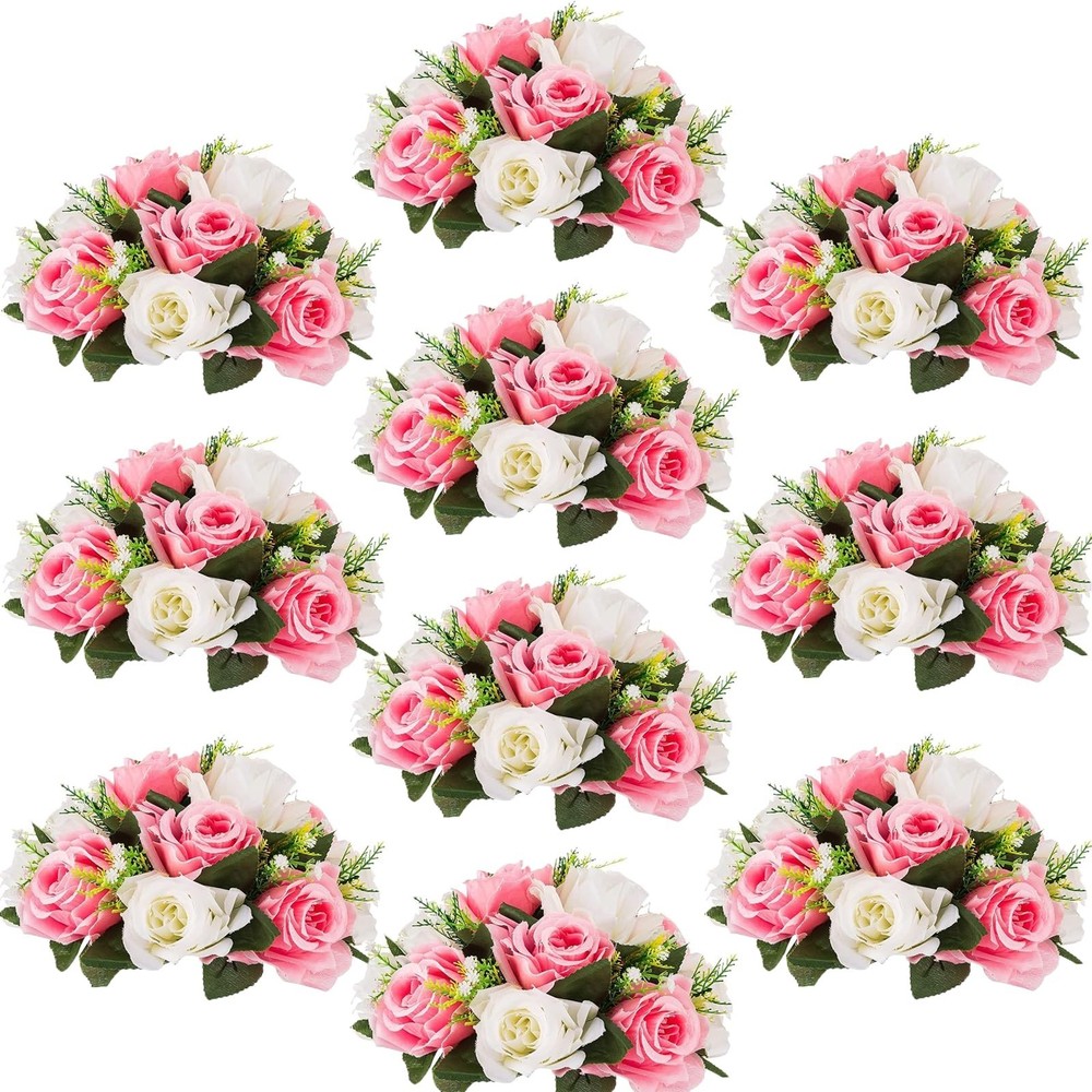 Flower Centerpieces for Wedding Tables: Wedding Table Decorations Pink & Whit…