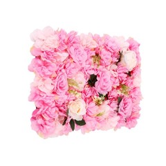 12 Pcs Pink Flower Wall Decor, 3D Silk Rose Floral Artificial Flower Wall