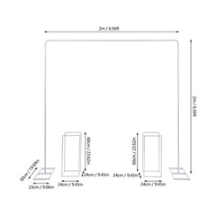 6.56*6.56ft Balloon Stand with 2 Flower Stands Metal Wedding Backdrop Stand