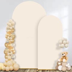 Arch Cover Set 7.2Ft,6Ft,Arch Backdrop Cover Wedding Spandex Fitted round Top Ch