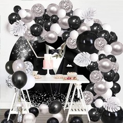 Happy Birthday Round Backdrop Cover Black Suit and Tie Backdrop Bow Tie Happy Bi