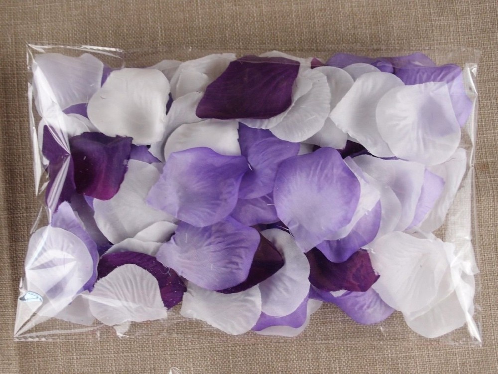 School Supplies 1000pc Mixed Color Rose Petals Purple,Lavender,White Wedding …