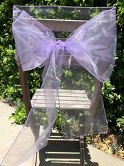 Lot of 10 Organza Sheer Chair Sashes/Runners/Ribbons/Bows for Party Brand New