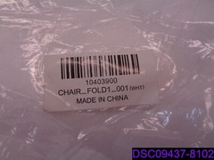 Qty = 2: White Polyester Folding Flat Chair Covers CHAIR_FOLD1_001