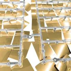 24 Gold Square Sequin Shimmer Wall Photo Backdrop Panels Party Decorations