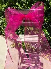 Lot of 10 Organza Sheer Chair Sashes/Runners/Ribbons/Bows for Party Brand New
