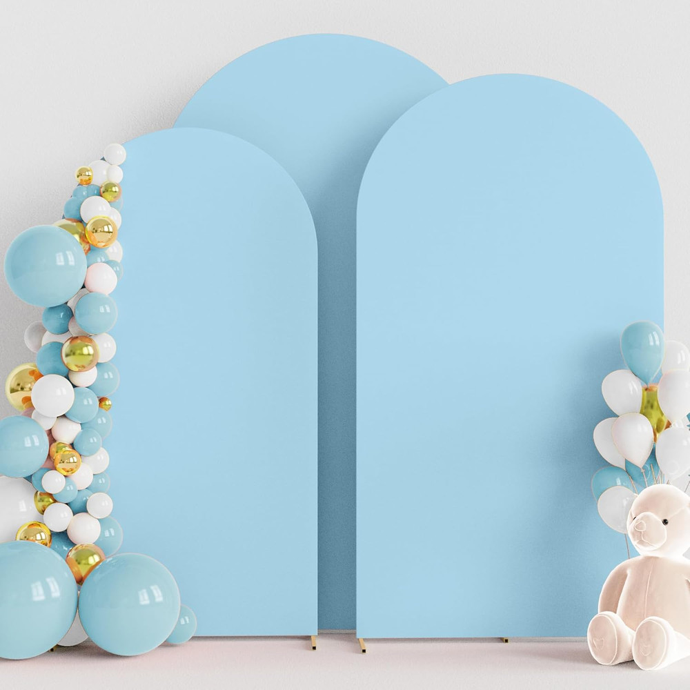 Wedding Arch Cover (7.2FT, 6.6FT, 6FT) Set of 3 Spandex Fitted Wedding Arch Stan